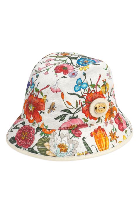 gucci flora bucket hat